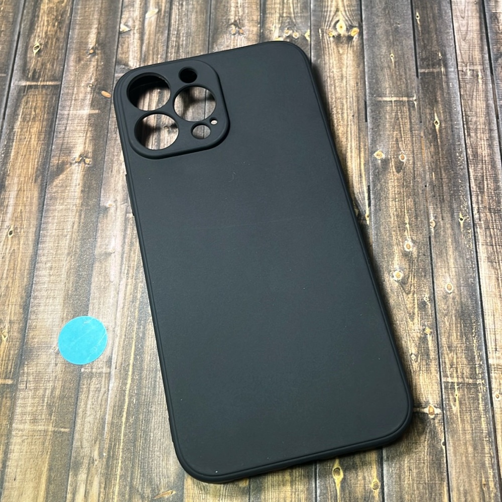 5for$10 Soft Matte Black iPhone 13 Pro Max Silicone Phone Case Phone Accessories